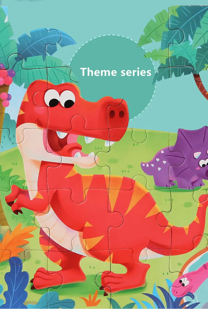 Montessori Magnetic Puzzle Book for Kids – Early Learning Educational Toy with Vehicles, Ocean & Dinosaur Themes