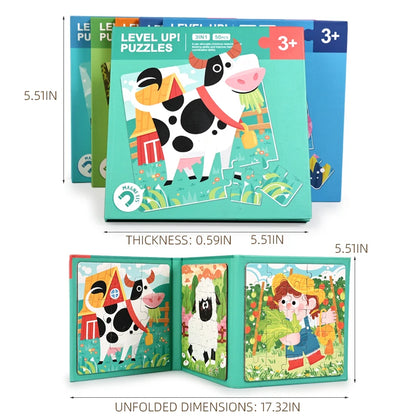 Montessori Magnetic Animal Puzzle Book – Fun Learning & Problem-Solving for Toddlers