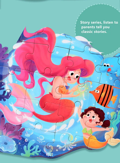 Montessori Magnetic Puzzle Book for Kids – Early Learning Educational Toy with Vehicles, Ocean & Dinosaur Themes