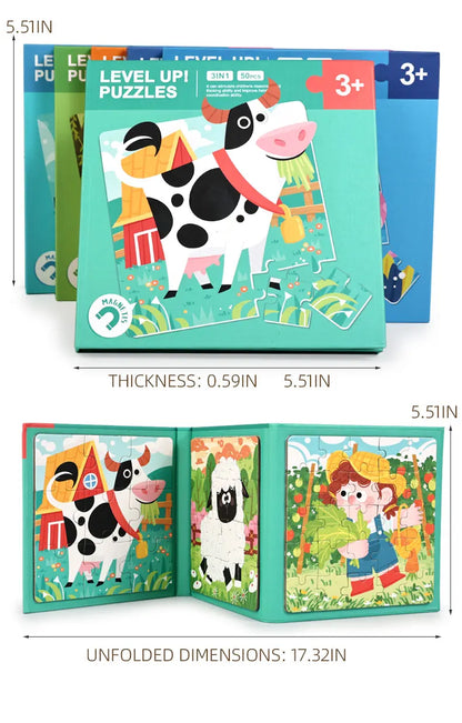 Montessori Magnetic Animal Puzzle Book – Fun Learning & Problem-Solving for Toddlers