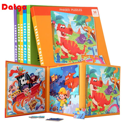 Montessori Magnetic Puzzle Book for Kids – Early Learning Educational Toy with Vehicles, Ocean & Dinosaur Themes