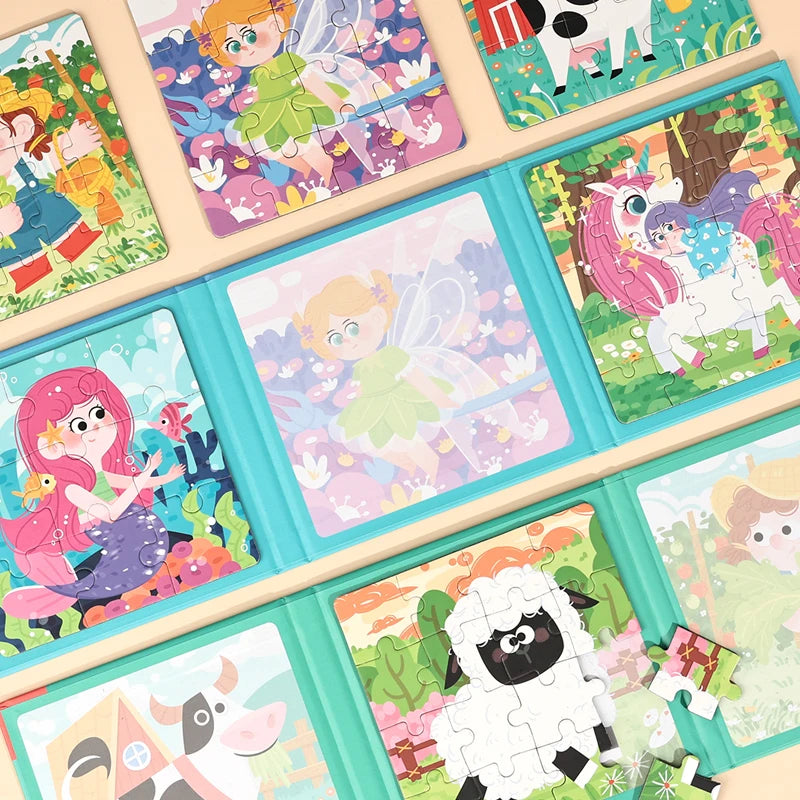 Montessori Magnetic Animal Puzzle Book – Fun Learning & Problem-Solving for Toddlers