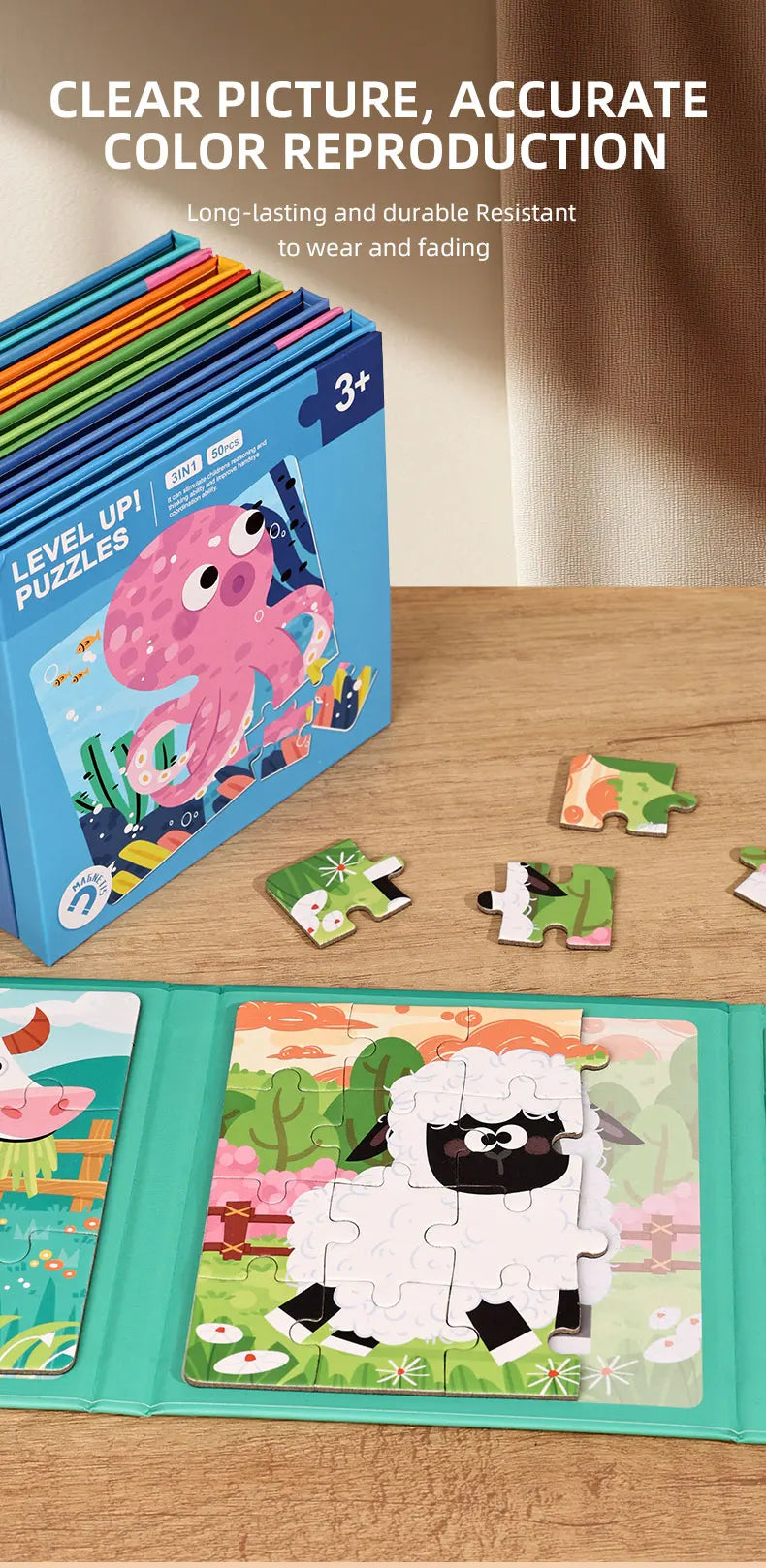 Montessori Magnetic Animal Puzzle Book – Fun Learning & Problem-Solving for Toddlers