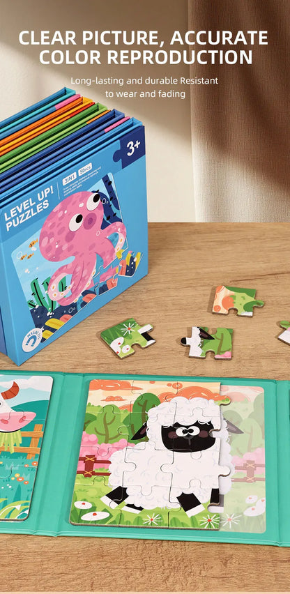 Montessori Magnetic Animal Puzzle Book – Fun Learning & Problem-Solving for Toddlers