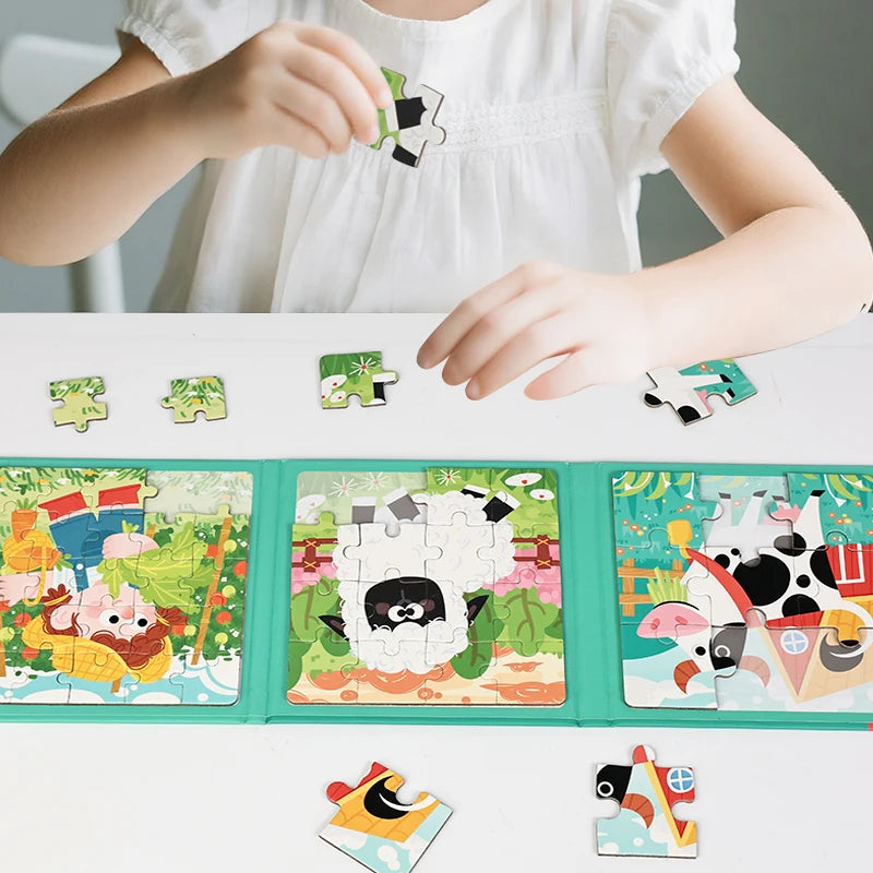 Montessori Magnetic Animal Puzzle Book – Fun Learning & Problem-Solving for Toddlers