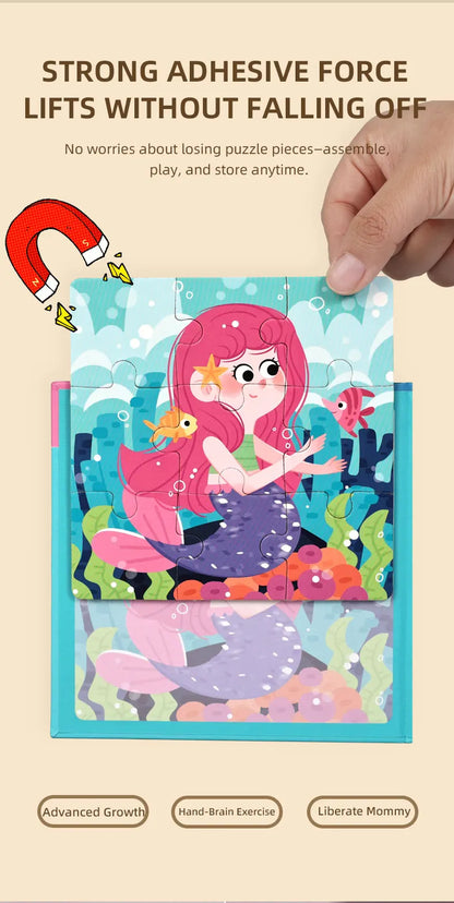 Montessori Magnetic Animal Puzzle Book – Fun Learning & Problem-Solving for Toddlers
