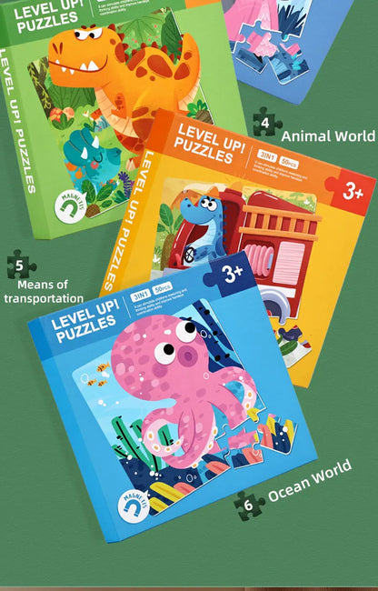 Montessori Magnetic Animal Puzzle Book – Fun Learning & Problem-Solving for Toddlers