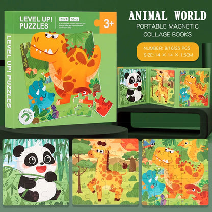 Montessori Magnetic Animal Puzzle Book – Fun Learning & Problem-Solving for Toddlers