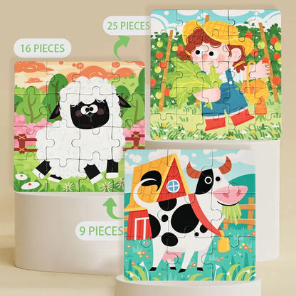 Montessori Magnetic Animal Puzzle Book – Fun Learning & Problem-Solving for Toddlers