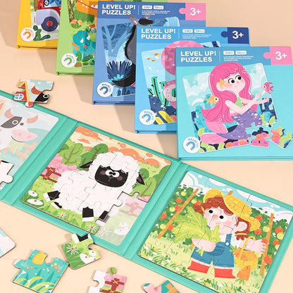 Montessori Magnetic Animal Puzzle Book – Fun Learning & Problem-Solving for Toddlers