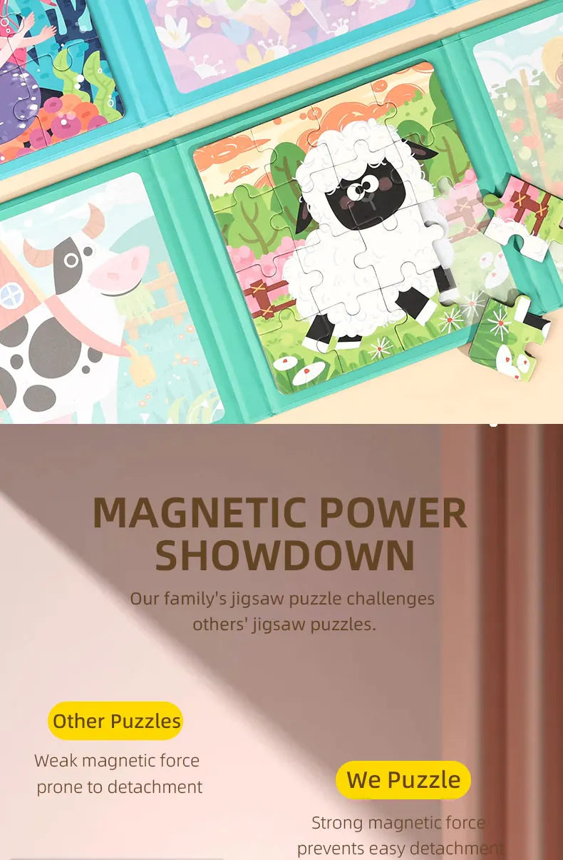 Montessori Magnetic Animal Puzzle Book – Fun Learning & Problem-Solving for Toddlers