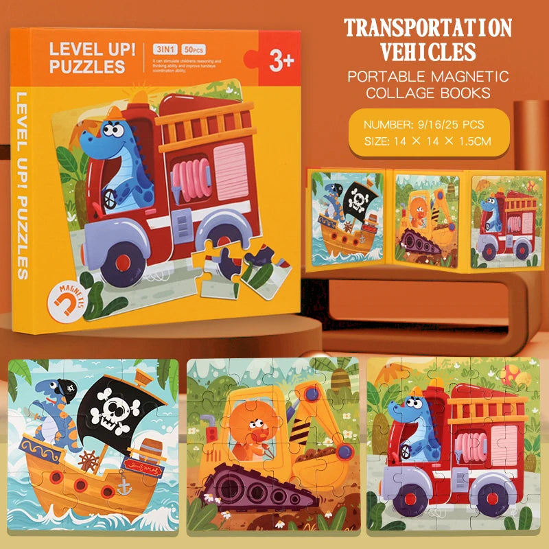 Montessori Magnetic Animal Puzzle Book – Fun Learning & Problem-Solving for Toddlers