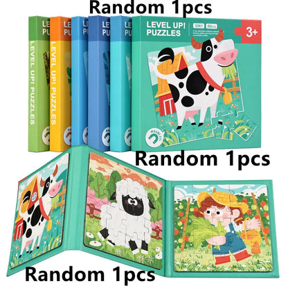 Montessori Magnetic Animal Puzzle Book – Fun Learning & Problem-Solving for Toddlers