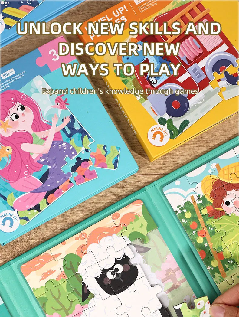 Montessori Magnetic Animal Puzzle Book – Fun Learning & Problem-Solving for Toddlers