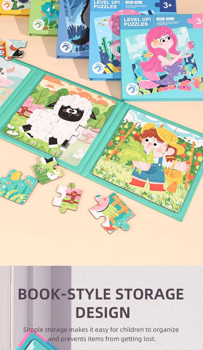 Montessori Magnetic Animal Puzzle Book – Fun Learning & Problem-Solving for Toddlers