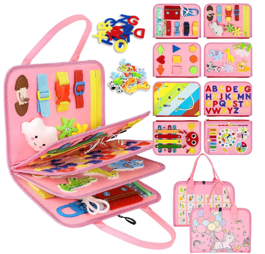 Montessori Busy Board - Upgraded Felt Learning Set